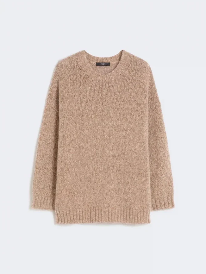 Sweter oversize z moheru i lureksu, kolor miedziany Sweter oversize z moheru i lureksu, kolor miedziany