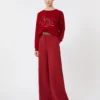 Sweter oversize z wełny i kaszmiru, ciemnoczerwony Sweter oversize z wełny i kaszmiru, ciemnoczerwony