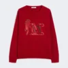 Sweter oversize z wełny i kaszmiru, ciemnoczerwony Sweter oversize z wełny i kaszmiru, ciemnoczerwony