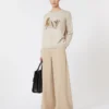 Sweter oversize z wełny i kaszmiru, kolor albino