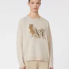 Sweter oversize z wełny i kaszmiru, kolor albino