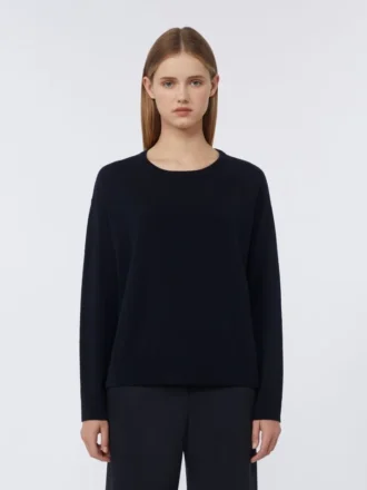 Sweter oversize z wełny, kolor ultramaryna