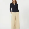 Sweter z golfem z wiskozy, granatowy Sweter z golfem z wiskozy, granatowy