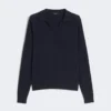 Sweter z golfem z wiskozy, granatowy Sweter z golfem z wiskozy, granatowy