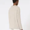 Sweter z kaszmiru w prążki, beżowy Sweter z kaszmiru w prążki, beżowy
