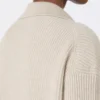 Sweter z kaszmiru w prążki, beżowy Sweter z kaszmiru w prążki, beżowy
