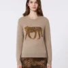 Sweter z kaszmiru z wstawką, kolor gołębi Sweter z kaszmiru z wstawką, kolor gołębi