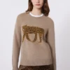 Sweter z kaszmiru z wstawką, kolor gołębi Sweter z kaszmiru z wstawką, kolor gołębi