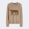 Sweter z kaszmiru z wstawką, kolor gołębi Sweter z kaszmiru z wstawką, kolor gołębi
