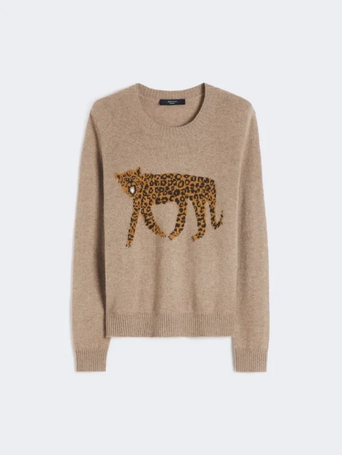 Sweter z kaszmiru z wstawką, kolor gołębi Sweter z kaszmiru z wstawką, kolor gołębi