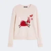 Sweter z kaszmiru z wstawką, kolor piaskowy Sweter z kaszmiru z wstawką, kolor piaskowy