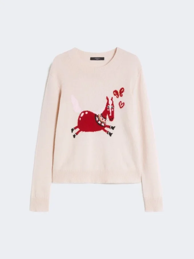Sweter z kaszmiru z wstawką, kolor piaskowy Sweter z kaszmiru z wstawką, kolor piaskowy