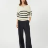Sweter z przędzy bawełnianej, granatowy Sweter z przędzy bawełnianej, granatowy