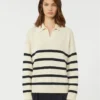 Sweter z przędzy bawełnianej, granatowy Sweter z przędzy bawełnianej, granatowy