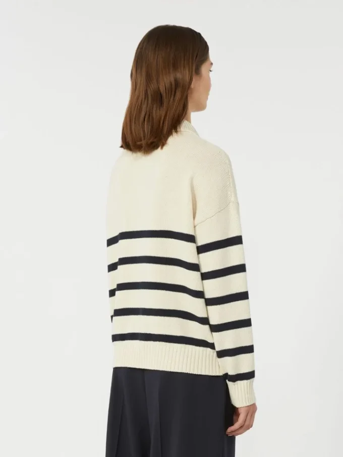 Sweter z przędzy bawełnianej, granatowy Sweter z przędzy bawełnianej, granatowy