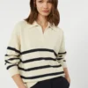 Sweter z przędzy bawełnianej, granatowy Sweter z przędzy bawełnianej, granatowy