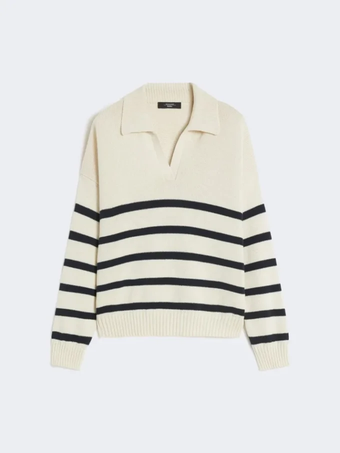 Sweter z przędzy bawełnianej, granatowy Sweter z przędzy bawełnianej, granatowy