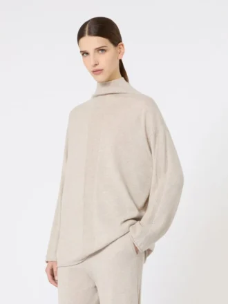 Sweter z przędzy kaszmirowej, beżowy Sweter z przędzy kaszmirowej, beżowy