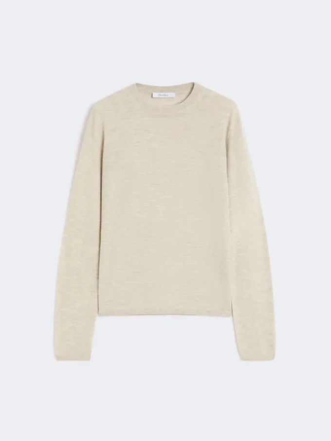 Sweter z przędzy kaszmirowej, beżowy