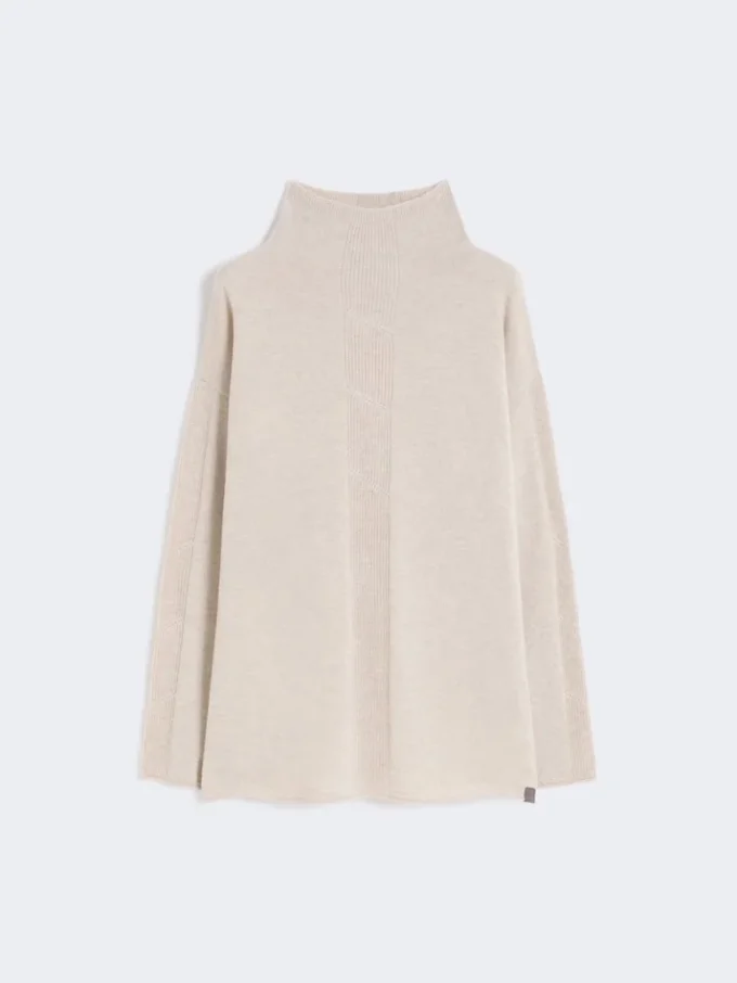 Sweter z przędzy kaszmirowej, beżowy Sweter z przędzy kaszmirowej, beżowy