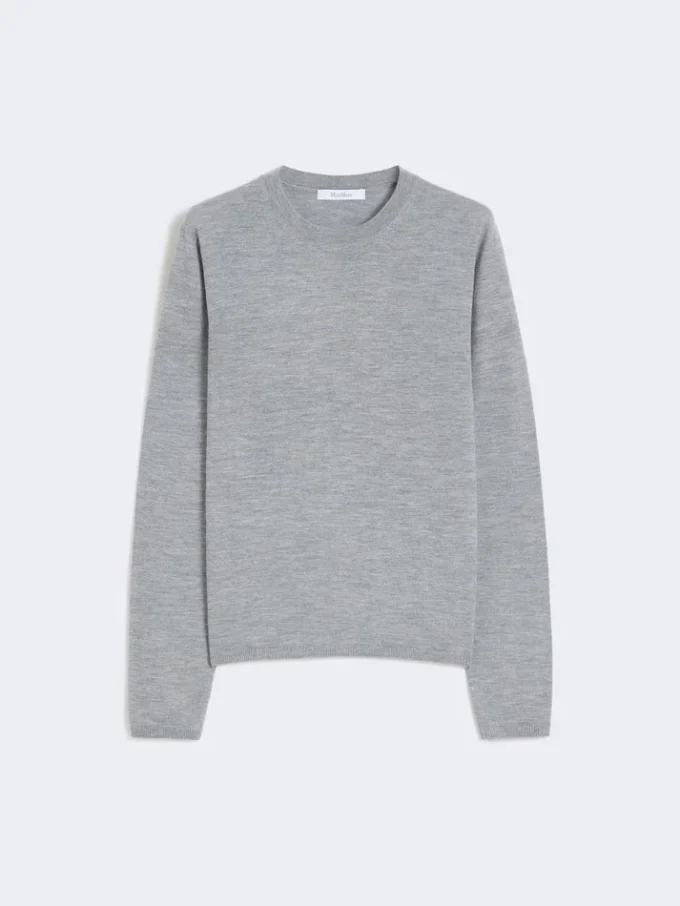 Sweter z przędzy kaszmirowej, jasnoszary Sweter z przędzy kaszmirowej, jasnoszary
