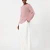 Sweter z przędzy lnianej, kolor antycznej róży Sweter z przędzy lnianej, kolor antycznej róży