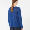 Sweter z przędzy lnianej, kolor chabrowy Sweter z przędzy lnianej, kolor chabrowy