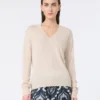 Sweter z wełny i kaszmiru, beżowy Sweter z wełny i kaszmiru, beżowy