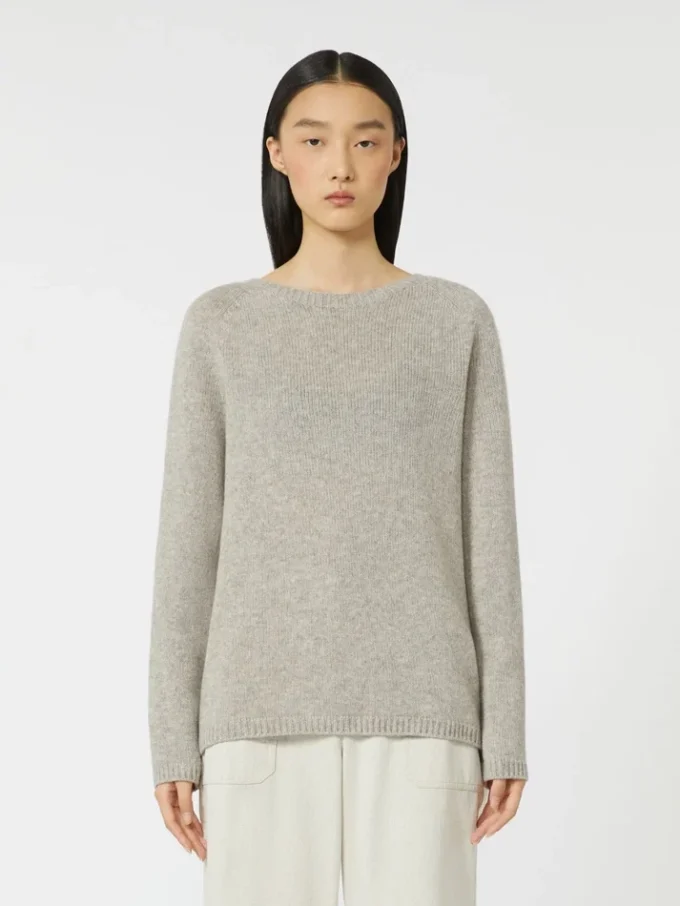 Sweter z wełny i kaszmiru, beżowy Sweter z wełny i kaszmiru, beżowy