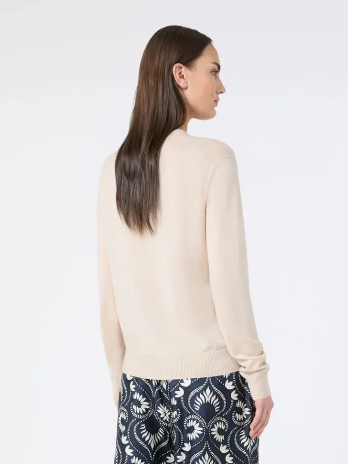 Sweter z wełny i kaszmiru, beżowy Sweter z wełny i kaszmiru, beżowy