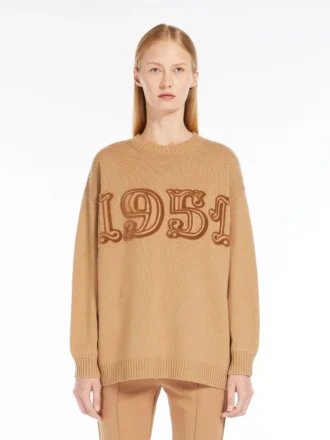 Sweter z wełny i kaszmiru, kolor camel