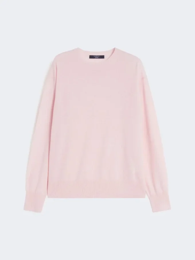 Sweter z wełny i kaszmiru, różowy Sweter z wełny i kaszmiru, różowy