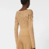 Sweter z wełny i kaszmiru z dekoltem w serek, kolor camel Sweter z wełny i kaszmiru z dekoltem w serek, kolor camel
