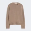 Sweter z wełny i kaszmiru z naszywkami, kolor camel Sweter z wełny i kaszmiru z naszywkami, kolor camel