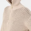 Sweter z wełny, kaszmiru i lureksu, kolor albino