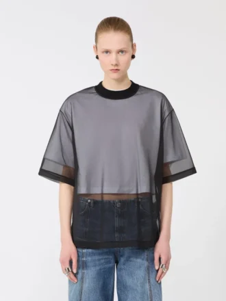 T-shirt z bawełnianą warstwą wierzchnią, optyczna biel