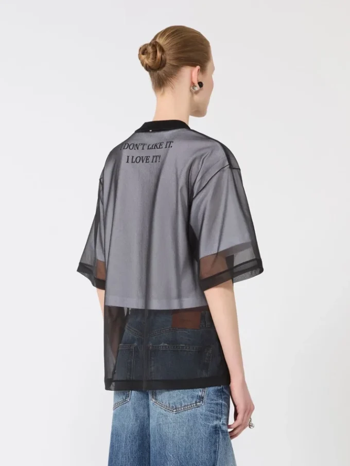T-shirt z bawełnianą warstwą wierzchnią, optyczna biel