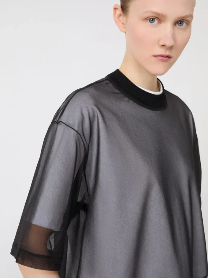 T-shirt z bawełnianą warstwą wierzchnią, optyczna biel
