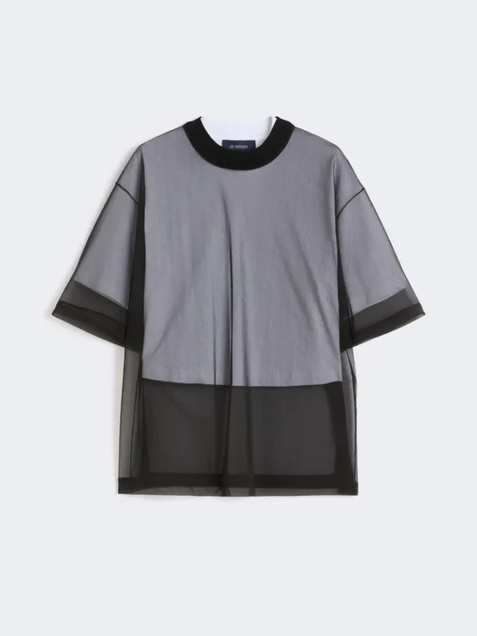 T-shirt z bawełnianą warstwą wierzchnią, optyczna biel