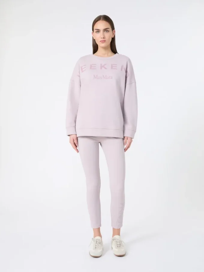 Techniczne legginsy z dżerseju, liliowe Techniczne legginsy z dżerseju, liliowe