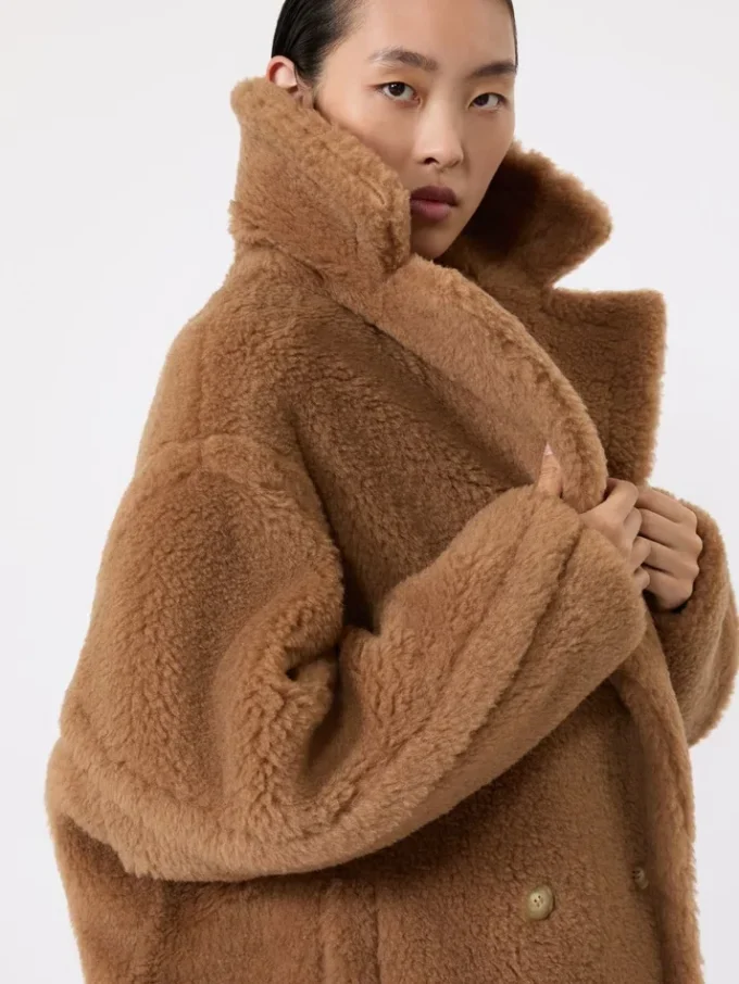 Teddy Bear Icon Coat, kolor camel