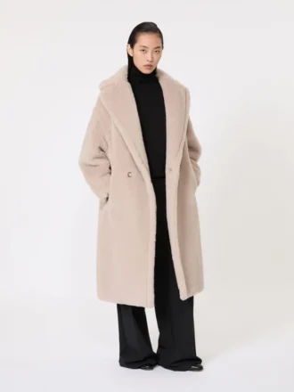 Teddy Bear Icon Coat z alpaki i wełny, beżowy