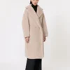 Teddy Bear Icon Coat z alpaki i wełny, beżowy