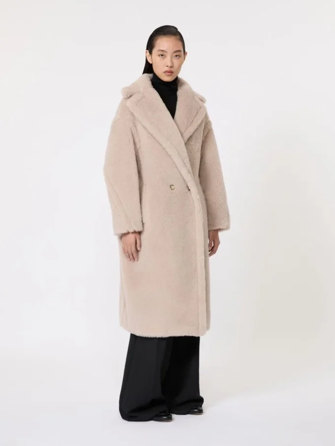 Teddy Bear Icon Coat z alpaki i wełny, beżowy