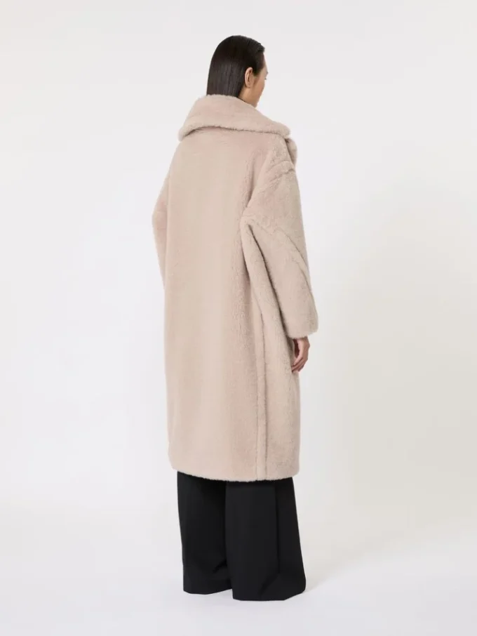 Teddy Bear Icon Coat z alpaki i wełny, beżowy