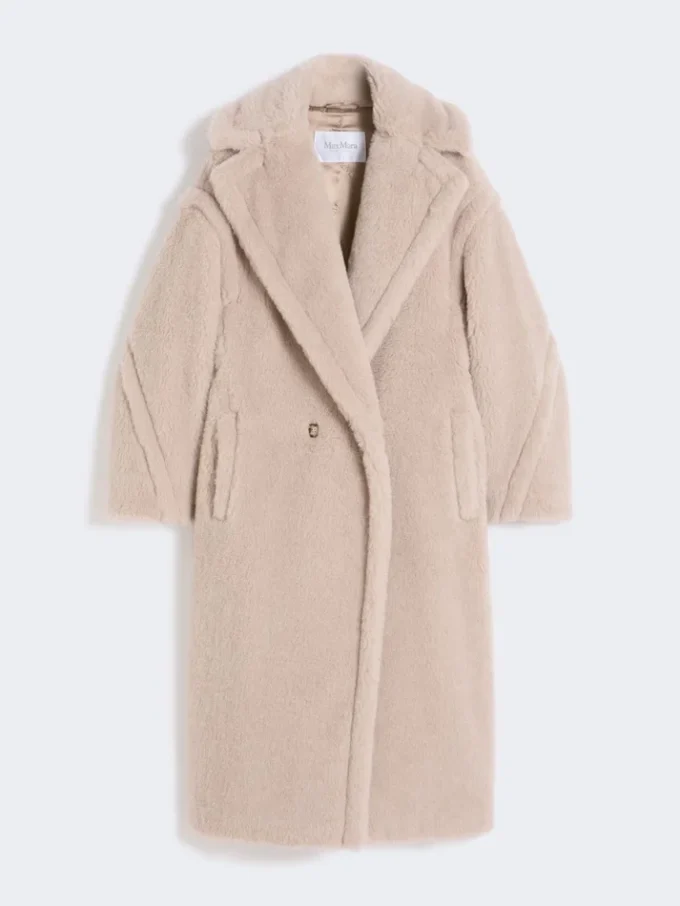 Teddy Bear Icon Coat z alpaki i wełny, beżowy