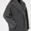 Teddy Bear Icon Coat z wełny i alpaki, w kolorze średniej szarości