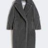 Teddy Bear Icon Coat z wełny i alpaki, w kolorze średniej szarości