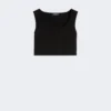 Top z dzianiny typu scuba, czarny Top z dzianiny typu scuba, czarny