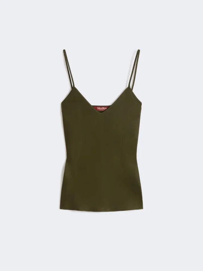 Top z satyny Envers, kolor zielony mech Top z satyny Envers, kolor zielony mech